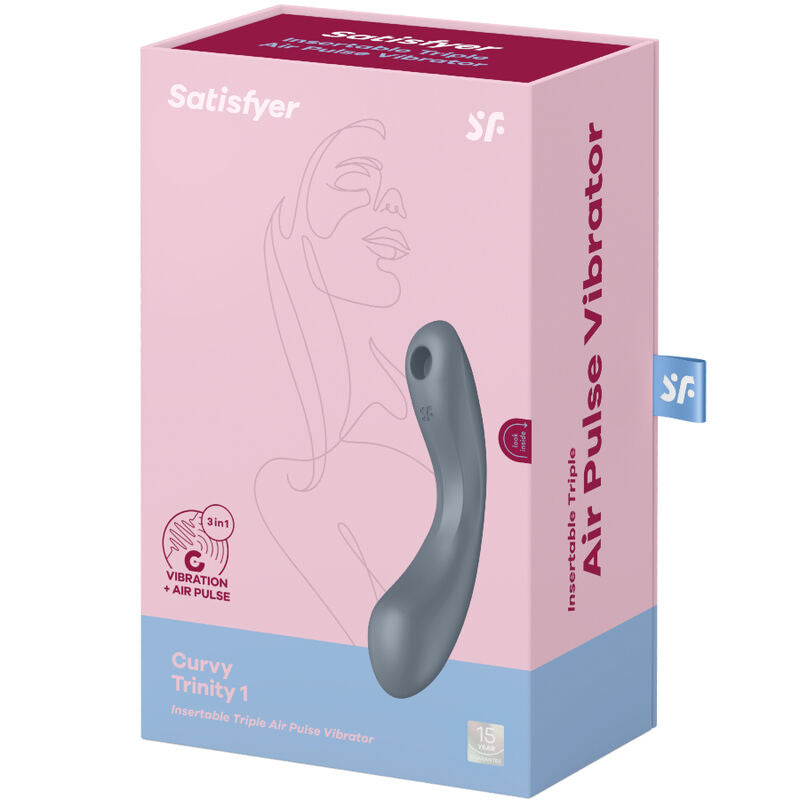 SATISFYER - STIMULATEUR CURVE TRINITY 1 AIR PULSE VIBRATION