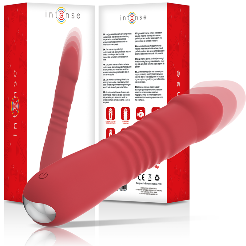 INTENSE - VIBROMASSEUR JUNI UP & DOWN 10 VIBRATIONS ROUGES