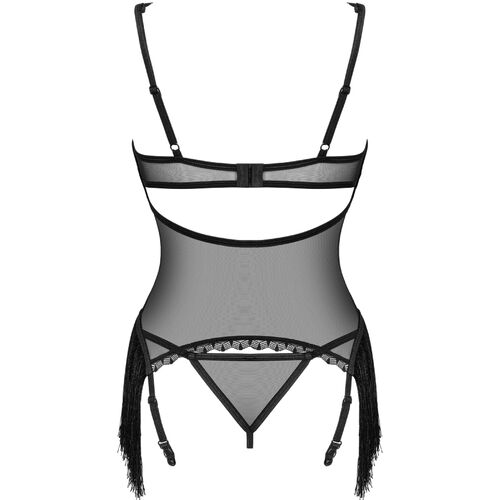 OBSESSIVE - CORSET ET STRING SHERILA NOIR