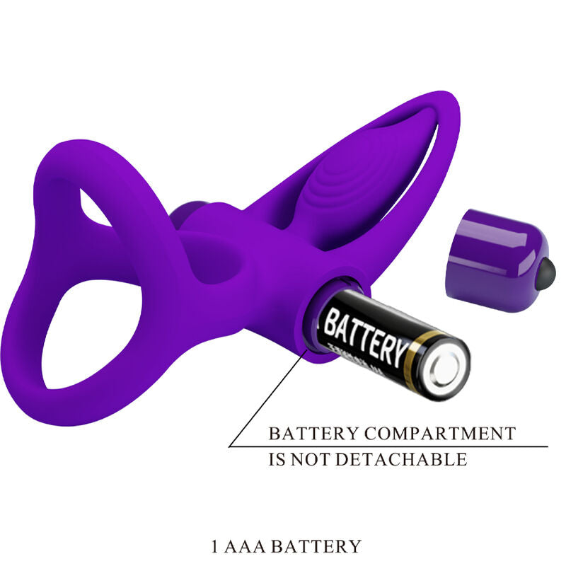 PRETTY LOVE - ANNEAU VIBRANT 10 VIBRATIONS SILICONE VIOLETTE