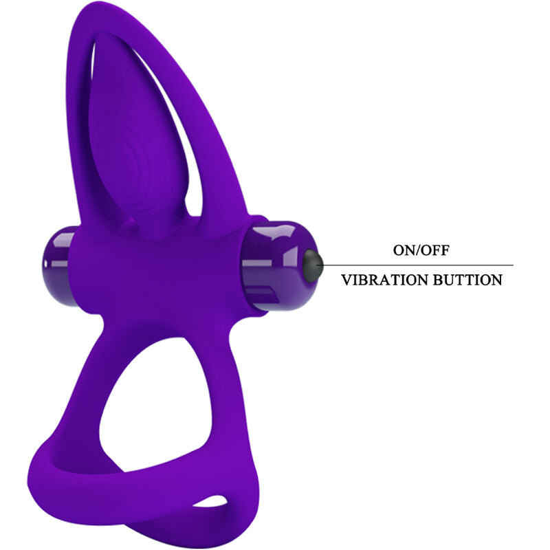 PRETTY LOVE - ANNEAU VIBRANT 10 VIBRATIONS SILICONE VIOLETTE