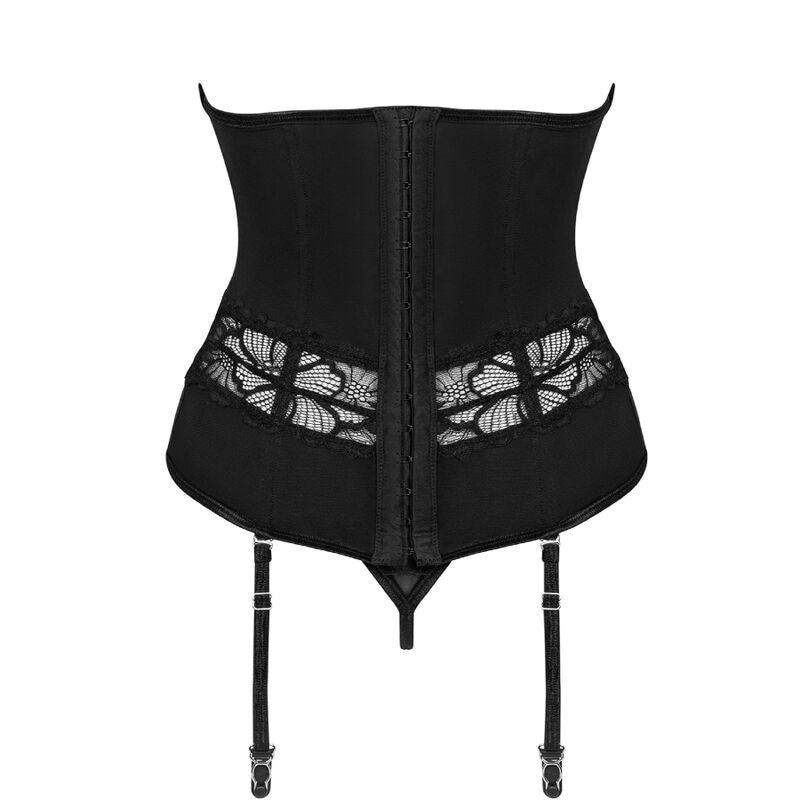 OBSESSIVE - SERAFIA CORSET & STRING NOIR