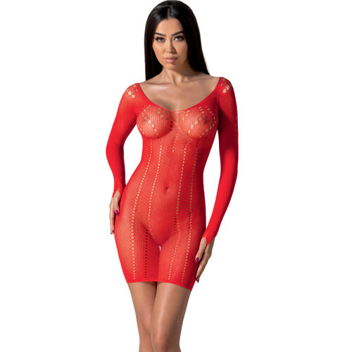 PASSION - BS101 ROBE TRANSPARENTE MAILLES TAILLE UNIQUE