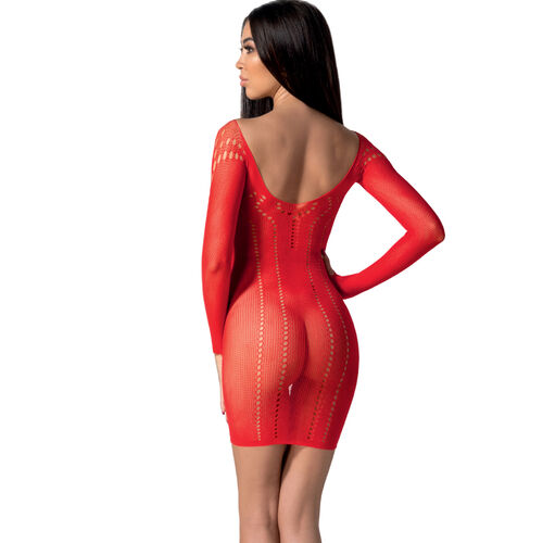 PASSION - BS101 ROBE TRANSPARENTE MAILLES TAILLE UNIQUE