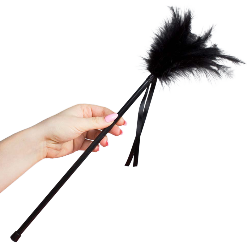 SECRETPLAY - PLUMEAU NOIR 40 CM