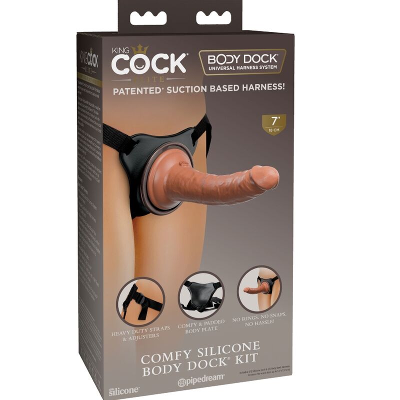 KING COCK Elite - Harnais Gode-Ceinture 18cm