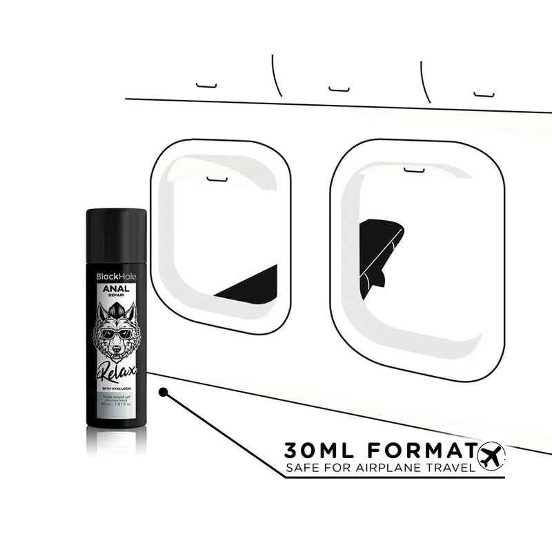BLACK HOLE - PREPARATION ANAL À BASE D'EAU RELAX AVEC HYALURON 30 ML - Incandessens