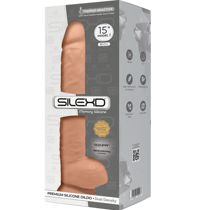 SILEXD - MODÈLE 1 GODE RÉALISTE PREMIUM SILEXPAN SILICONE 38 CM
