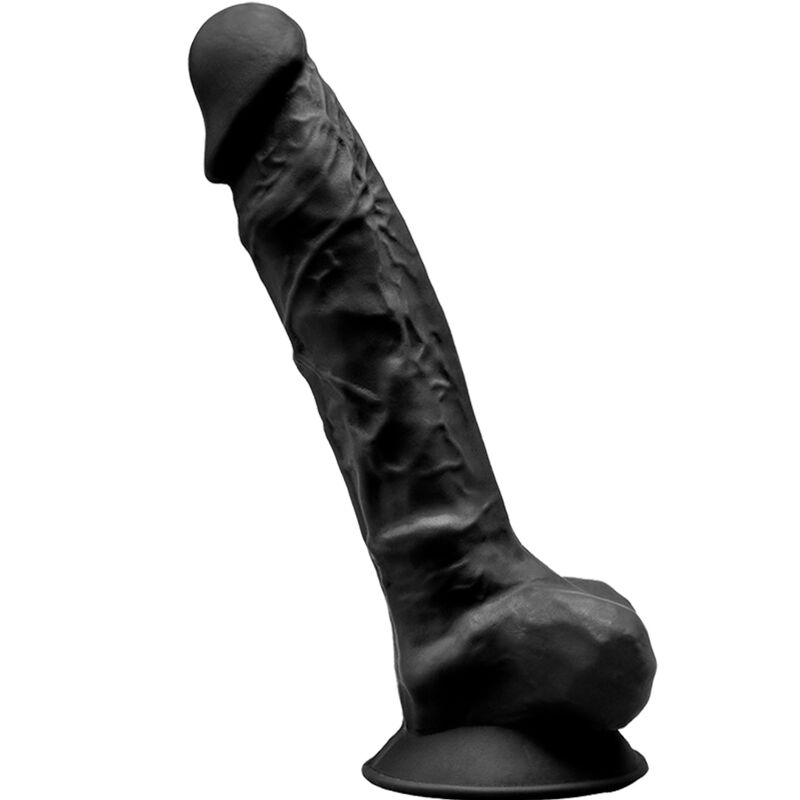 SILEXD - MODÈLE 1 GODE RÉALISTE PREMIUM SILEXPAN SILICONE NOIR 20 CM