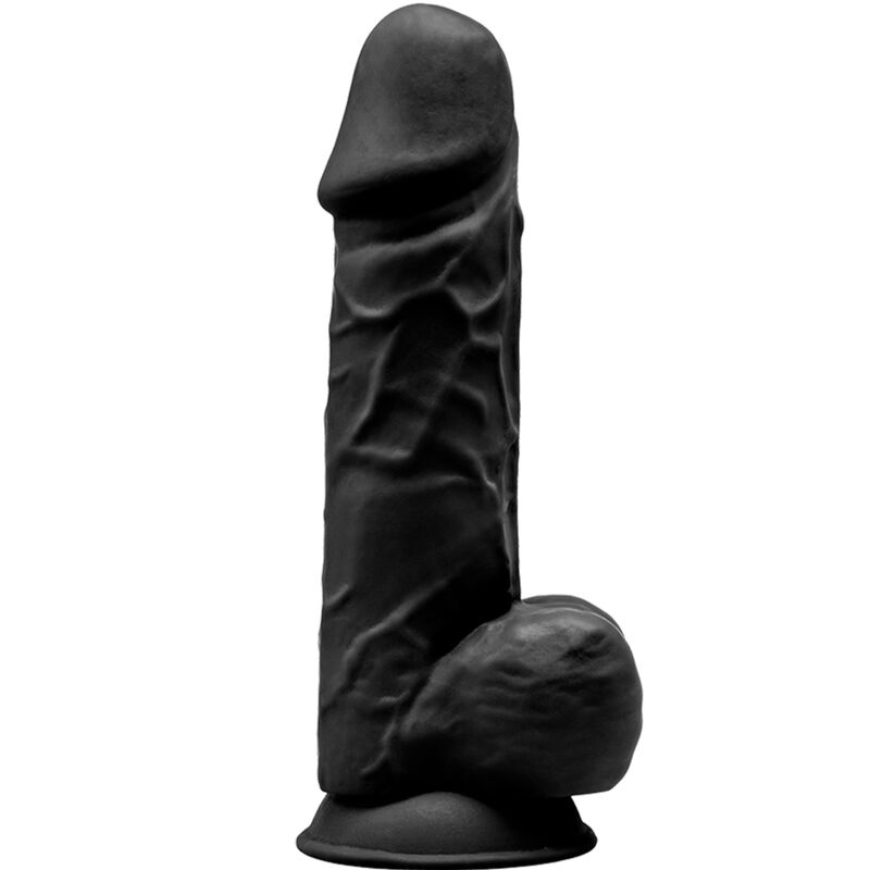 SILEXD - MODÈLE 1 GODE RÉALISTE PREMIUM SILEXPAN SILICONE NOIR 21.5 CM