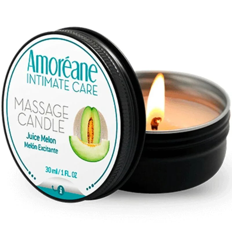 AMOREANE - BOUGIE DE MASSAGE MELON 30 ML - Incandessens