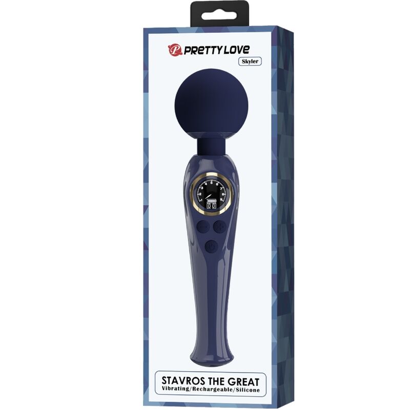 PRETTY LOVE - VIBROMASSEUR WAND SKYLER BLEU