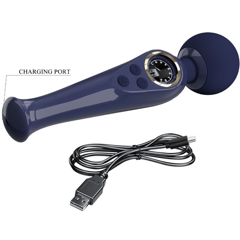 PRETTY LOVE - VIBROMASSEUR WAND SKYLER BLEU