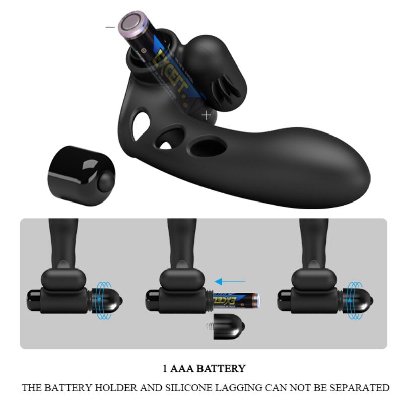 PRETTY LOVE - COUVRE DOIGTS DOIGT VIBRATEUR ORLANDO NOIR