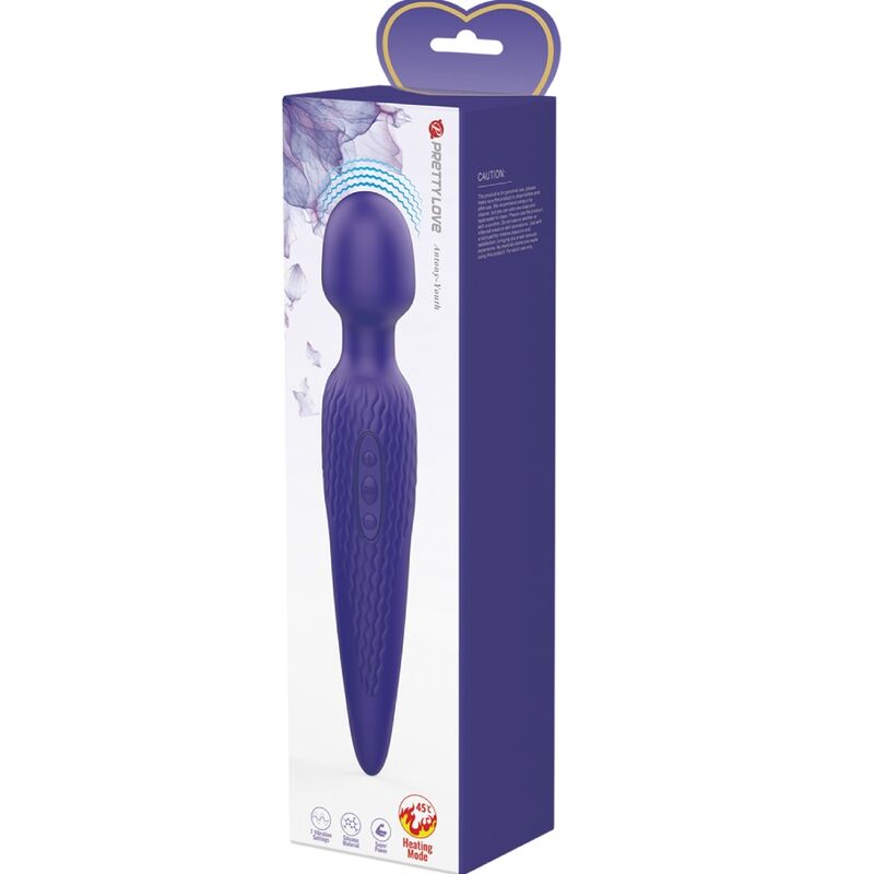PRETTY LOVE - WAND MASSEUR CHAUFFANT 48°C 7 VIBRATIONS SILICONE VIOLET