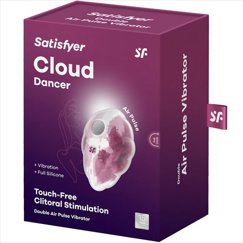 SATISFYER - STIMULATEUR DE CLITORIS RECHARGEABLE CLOUD DANCER AIR PULSE