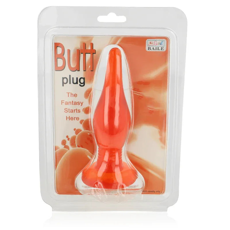 BAILE - PLUG ANAL ROUGE SOFT TOUCH 14.2 CM AVEC VENTOUSE - Incandessens