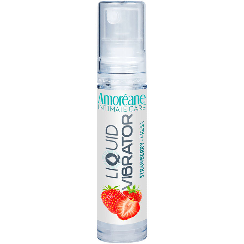 AMOREANE - LIQUIDE VIBRANT FRAISE 10ML GEL STIMULANT CLITORIS EFFET VIBRANT