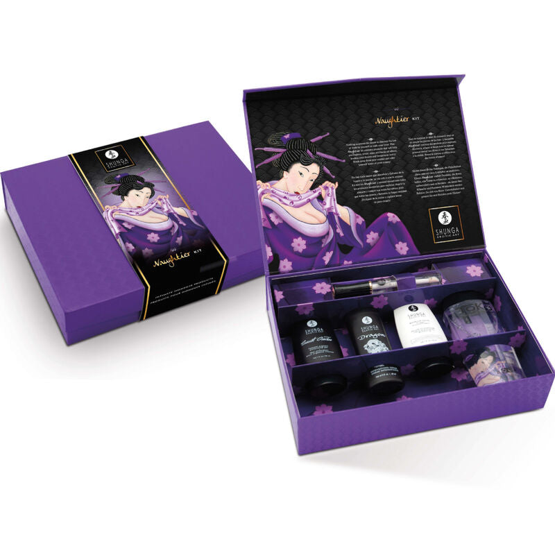 SHUNGA - KIT NAUGHTIER COFFRET CADEAU 5 PRODUITS COSMÉTIQUES INTIMES APHRODISIAQUES