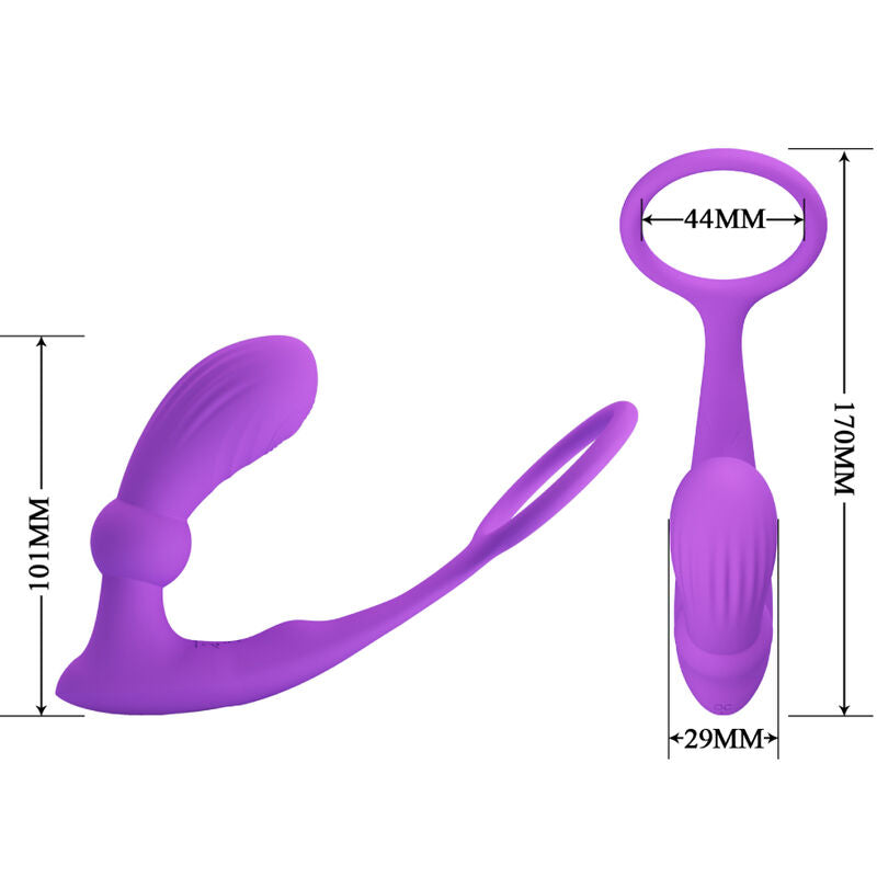 PRETTY LOVE - PLUG ET COCKRING WARREN ET VIBRATEUR ANAL VIOLET