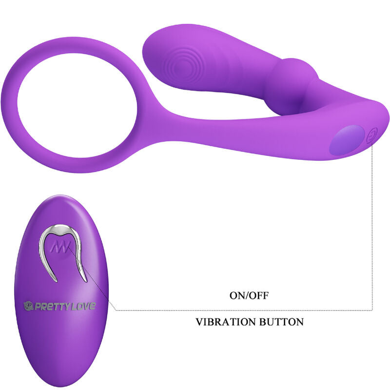 PRETTY LOVE - PLUG ET COCKRING WARREN ET VIBRATEUR ANAL VIOLET