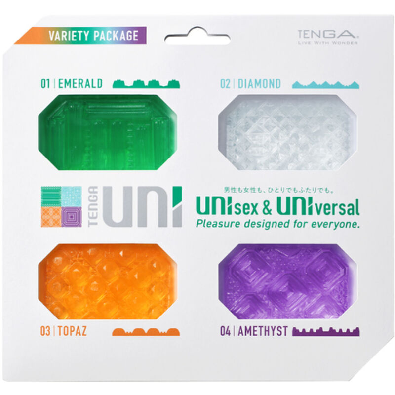 TENGA - PACK DE DOIGTS MASTURBATEUR UNI VARIETY 4 UNITÉS
