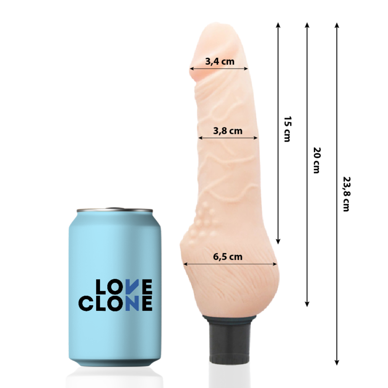 LOVECLONE - DAVEN VIBRATEUR AUTOLUBRIFIANT RÉALISTE 23.8 CM -O- 3.8 CM