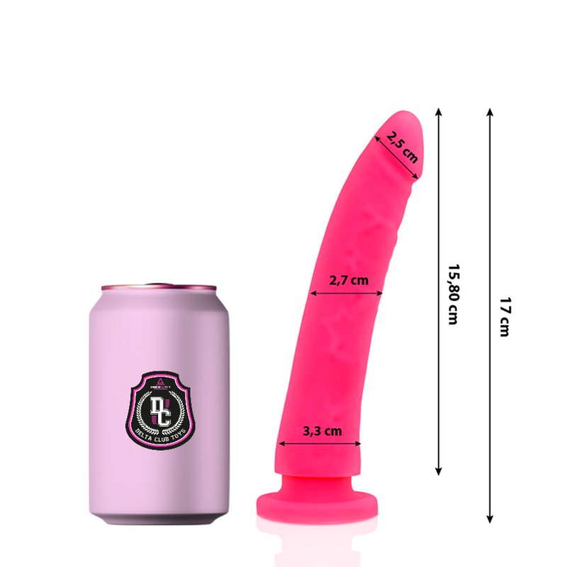 DELTA CLUB - GODE MÉDICAL SILICONE ROSE 17 CM -O- 3 CM