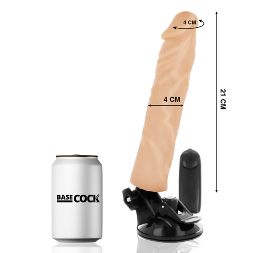 BASECOCK - GODE VIBRANT INCLINABLE RÉALISTE 21 CM -O- 4 CM