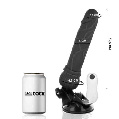 BASECOCK - GODE VIBRANT RÉALISTE SUR PIED VENTOUSE - Incandessens
