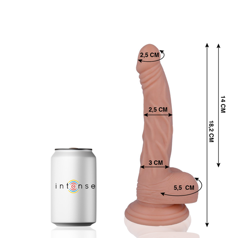 MR INTENSE - 12 GODE RÉALISTE 18.2 CM -O- 2.5 CM