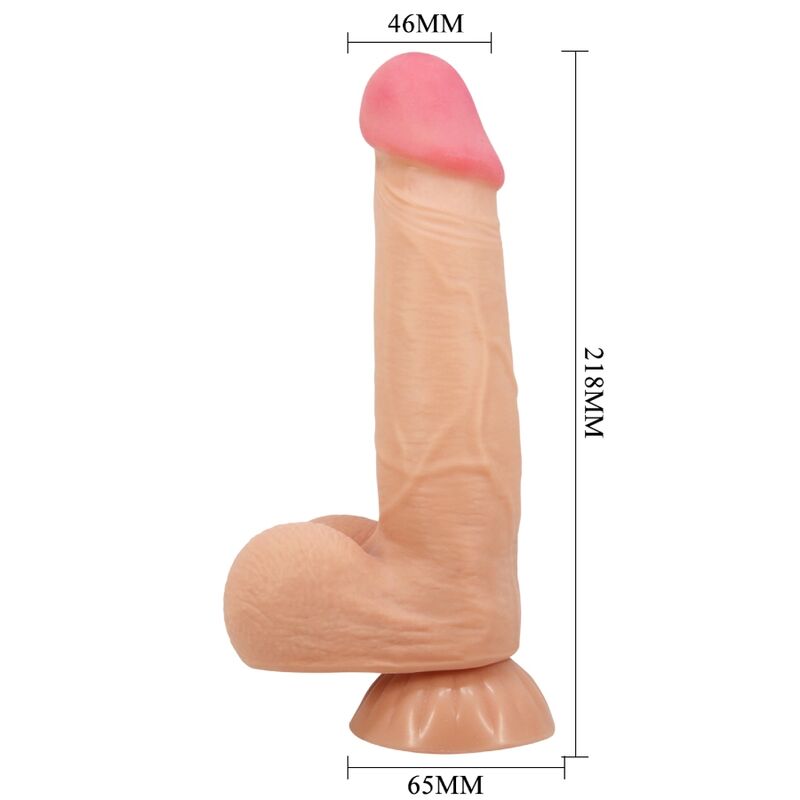 PRETTY LOVE - SLIDING SKIN GODE RÉALISTE AVEC VENTOUSE TÉLÉCOMMANDE FLESH 21,8 CM