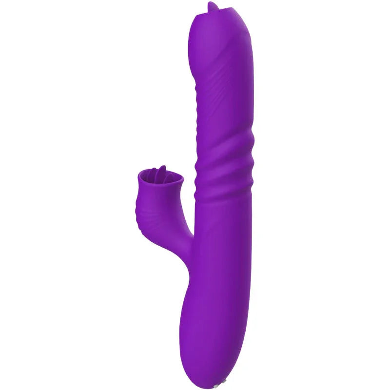 ARMONY - VIBRATEUR LAPIN ENTIÈREMENT G SPOT AVEC LANGUE STIMULANTE EFFET CHALEUR VIOLET - Incandessens