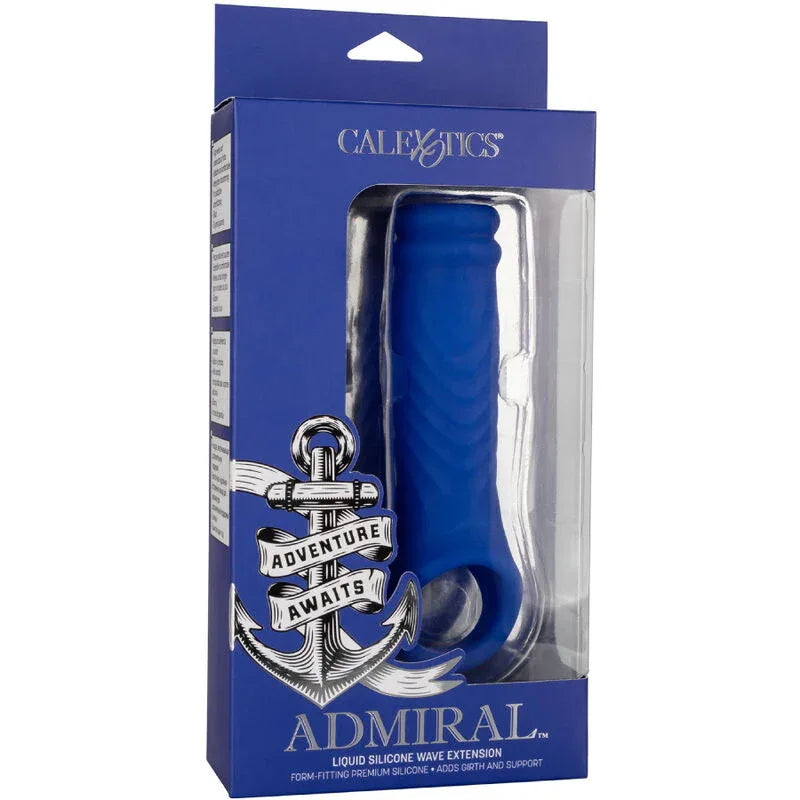 CALEXOTICS - ADMIRAL COUVERCLE DE PÉNIS WAVE SILICONE LIQUIDE BLEU - Incandessens