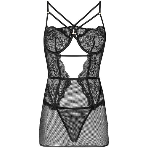 LIVCO CORSETTI FASHION - BARIRIN LC 90633 NUISETTE + CULOTTE NOIR