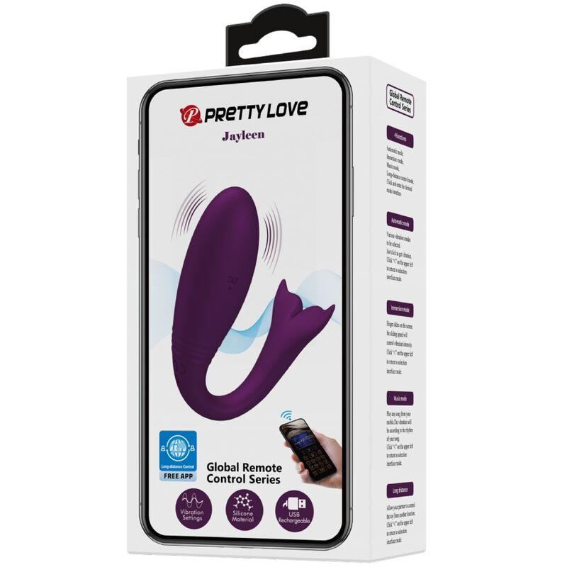 PRETTY LOVE - ŒUF VIBRANT CONNECTÉ JAYLEEN APP DOUBLE ORGASME POINT G CLITORIS