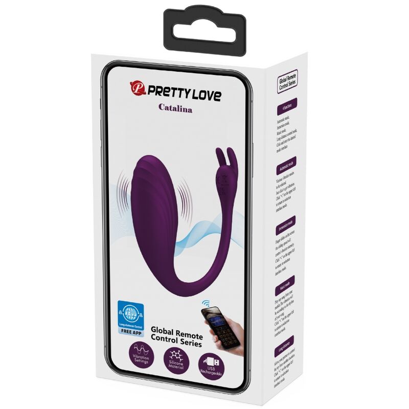 PRETTY LOVE - OEUF VIBRANT TELECOMMANDE CATALINA AVEC APPLICATION