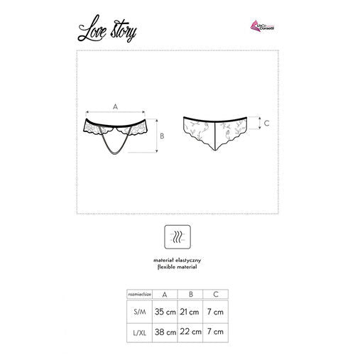 LIVCO CORSETTI FASHION - LOVE STORY LC 90679 CULOTTE DENTELLE OUVERTE