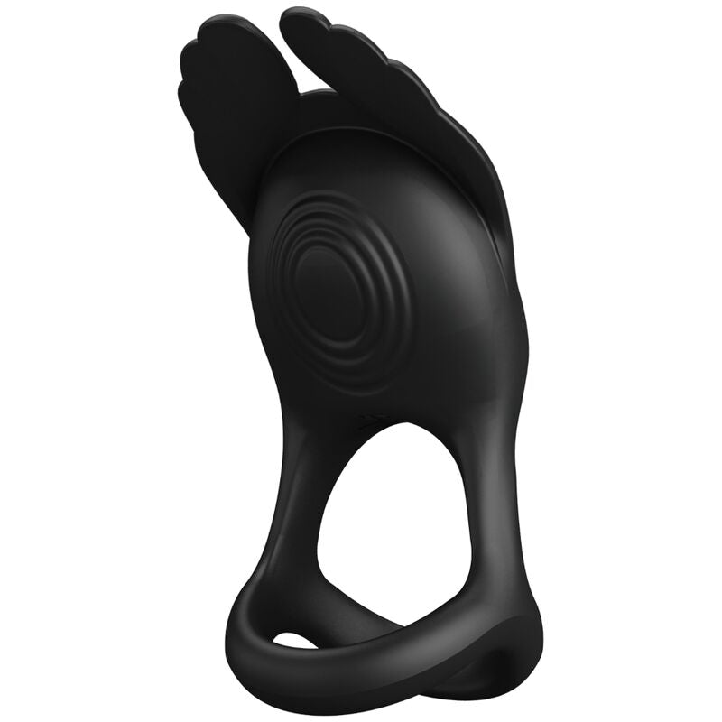 PRETTY LOVE - SILAS ANNEAU COCKRING VIBRANT 7 VIBRATIONS SILICONE NOIR
