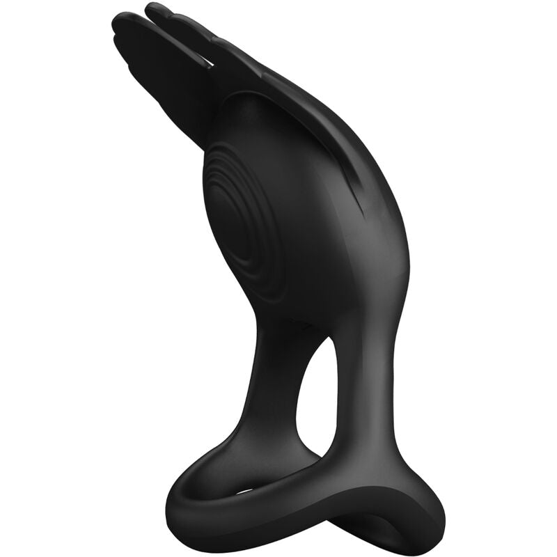 PRETTY LOVE - SILAS ANNEAU COCKRING VIBRANT 7 VIBRATIONS SILICONE NOIR