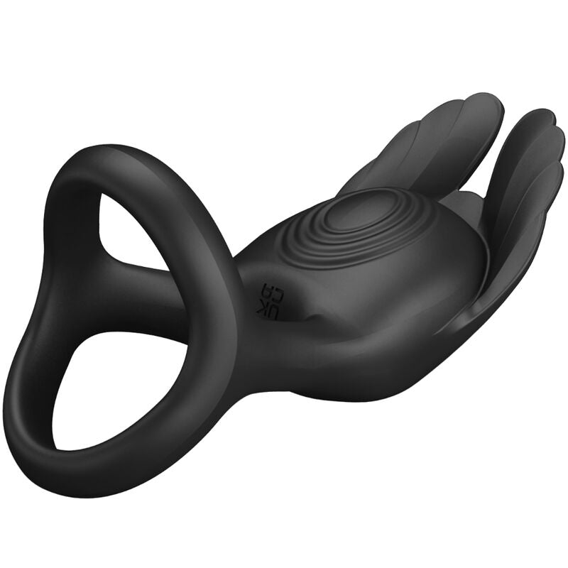 PRETTY LOVE - SILAS ANNEAU COCKRING VIBRANT 7 VIBRATIONS SILICONE NOIR