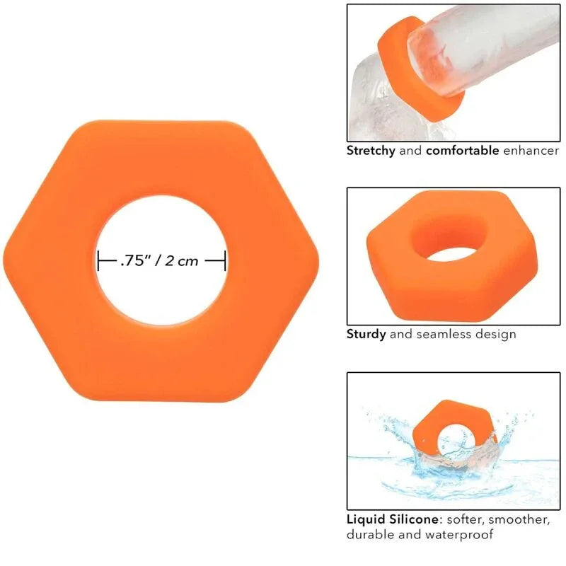 CALEXOTICS - ALPHA BAGUE PROLONG SEXAGON ORANGE - Incandessens