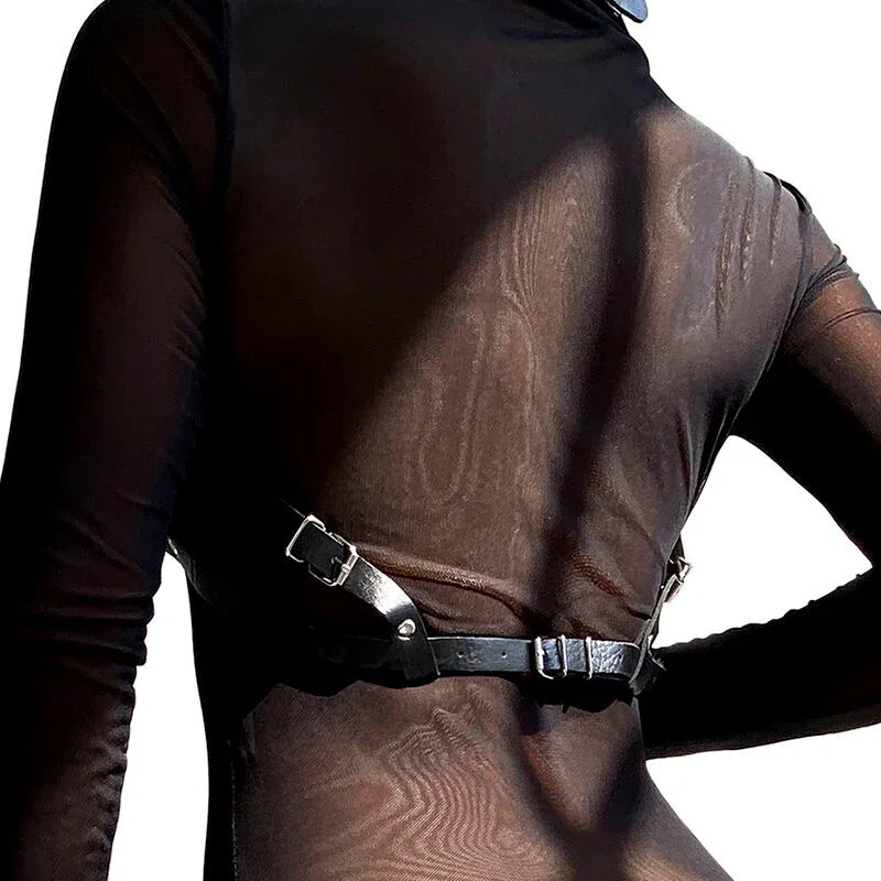 SUBBLIME - HARNAIS POITRINE EN CUIR NOIR TAILLE UNIQUE - Incandessens