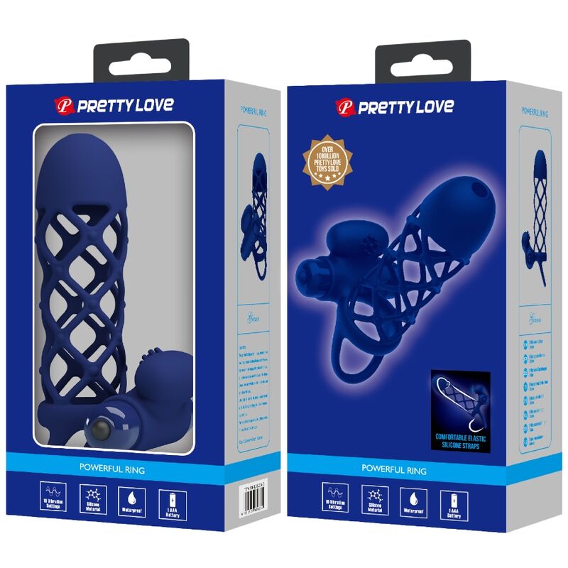 PRETTY LOVE - GIANN ANNEAU GAINE EN SILICONE BLEU