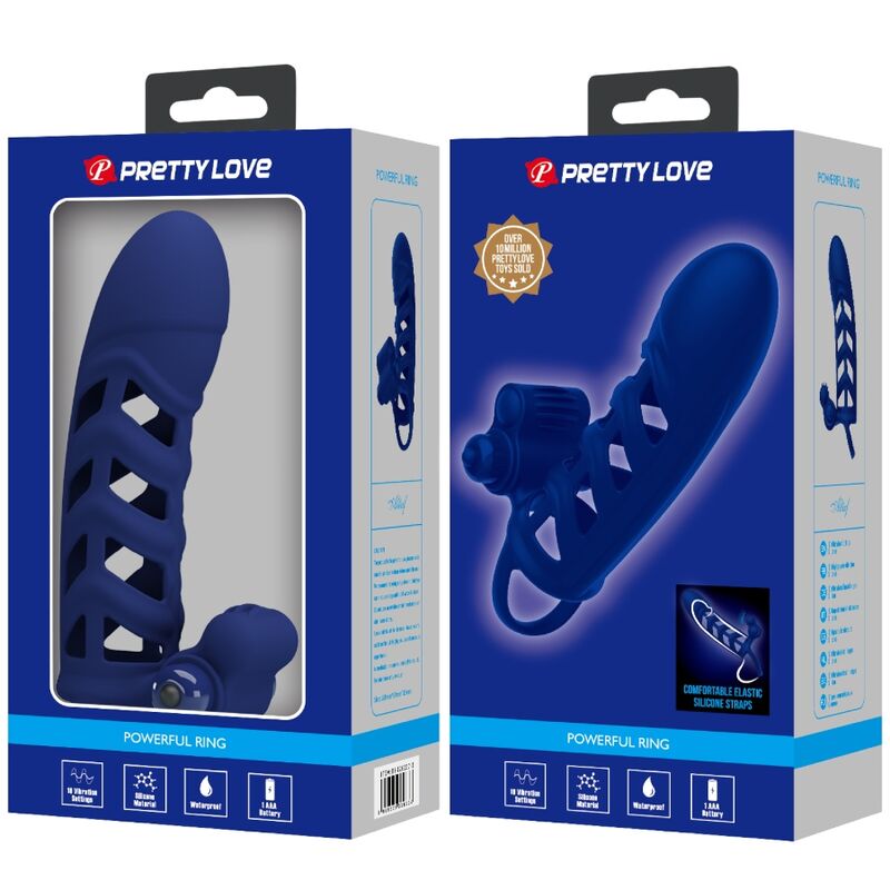 PRETTY LOVE - ALTAF ANNEAU GAINE EN SILICONE BLEU