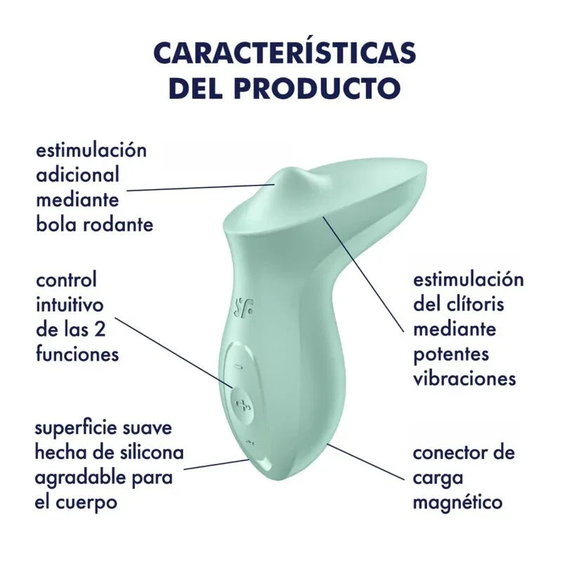 SATISFYER - VIBRATEUR EXCITERRR À POSER SUR LE CLITORIS MENTHE - Incandessens