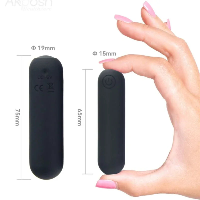 ARMONY -SPLASH HEHE VIBRATEUR BULLET SILICONE 10 VIBRATIONS 65 X 15 CM NOIR - Incandessens
