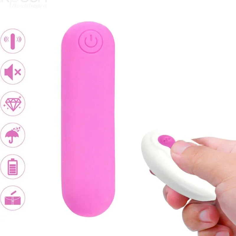 ARMONY - SPLASH JOLINE VIBRATEUR BULLET TÉLÉCOMMANDE EN SILICONE 10 VIBRATIONS 65 X 15 CM ROSE - Incandessens