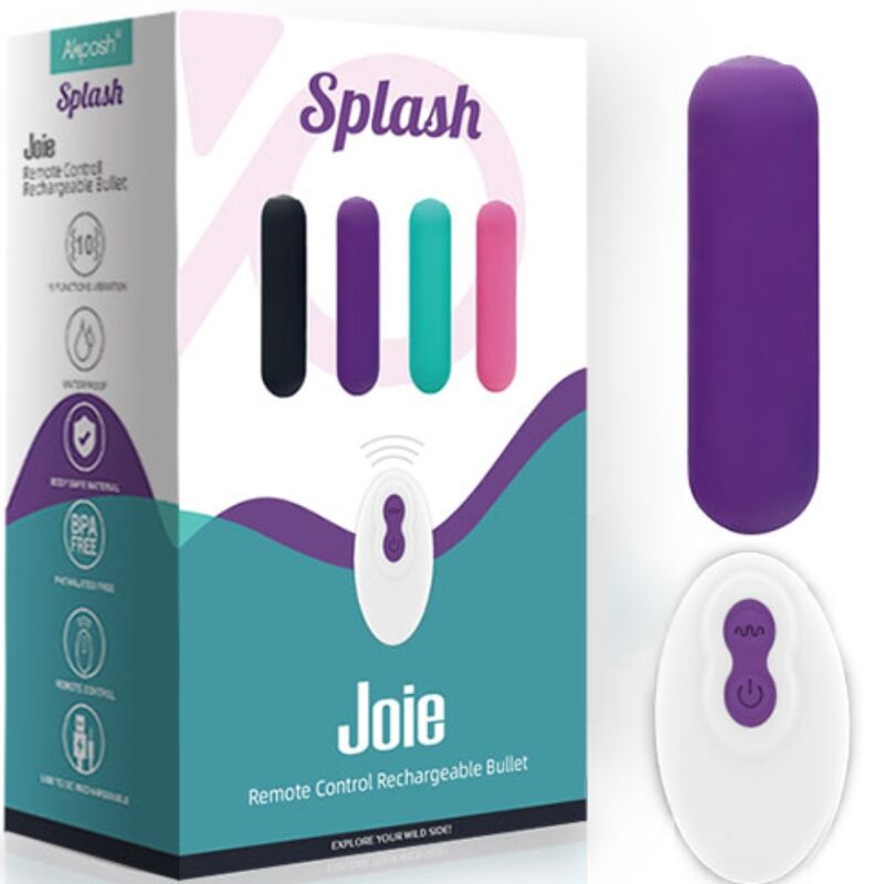 ARMONY - SPLASH JOIE VIBRATEUR BULLET TÉLÉCOMMANDE EN SILICONE 10 VIBRATIONS 75 X 19 CM VIOLET - Incandessens