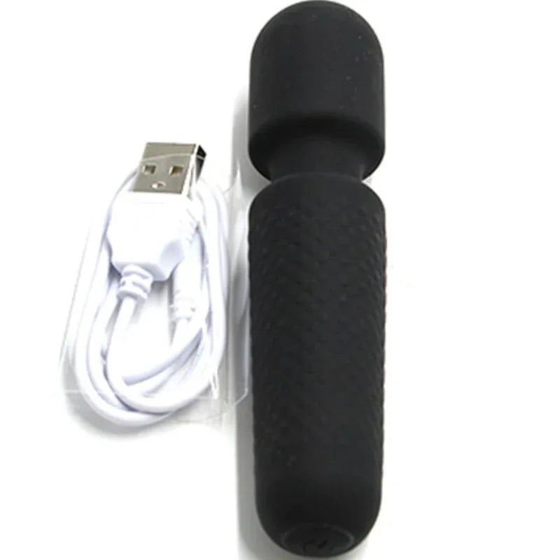 ARMONY - YOUR MAGIC MASSEUR & VIBRATEUR RECHARGEABLE 10 VIBRATIONS BAGUETTE DOTS NOIR - Incandessens